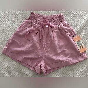 NWT Pink Linen Shorts
